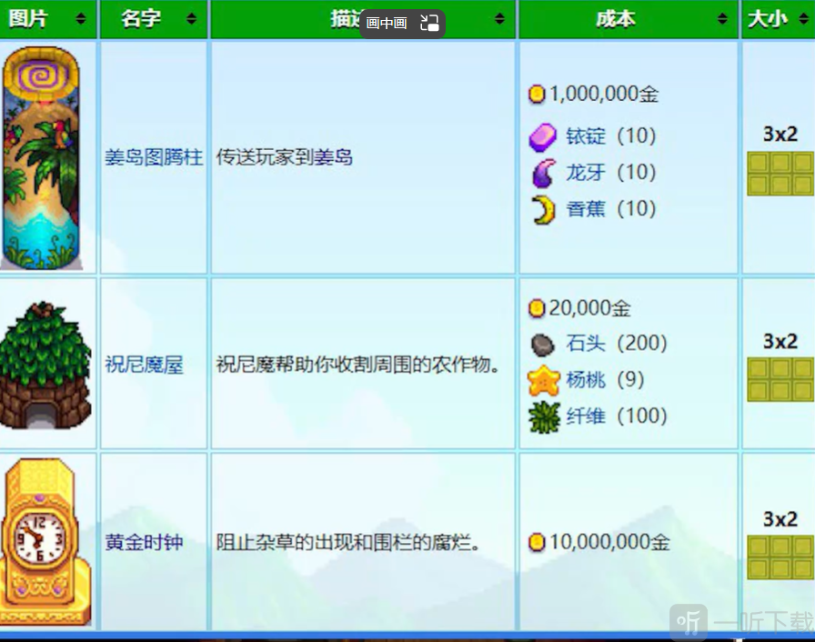 魔法建筑功能