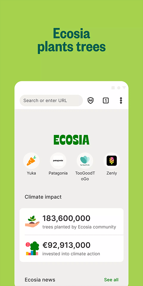 Ecosia搜索引擎v11.1.1