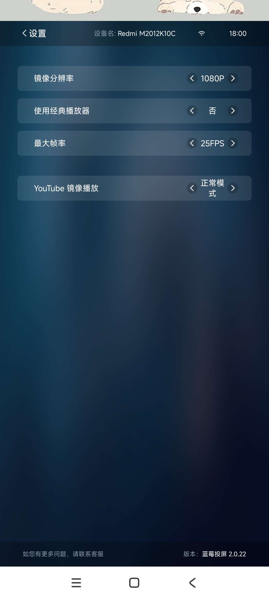 蓝莓投屏