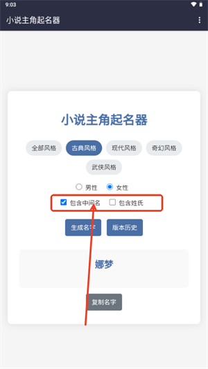 小说角色命名工具