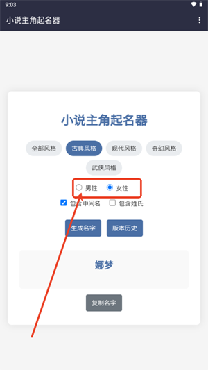 小说角色命名工具