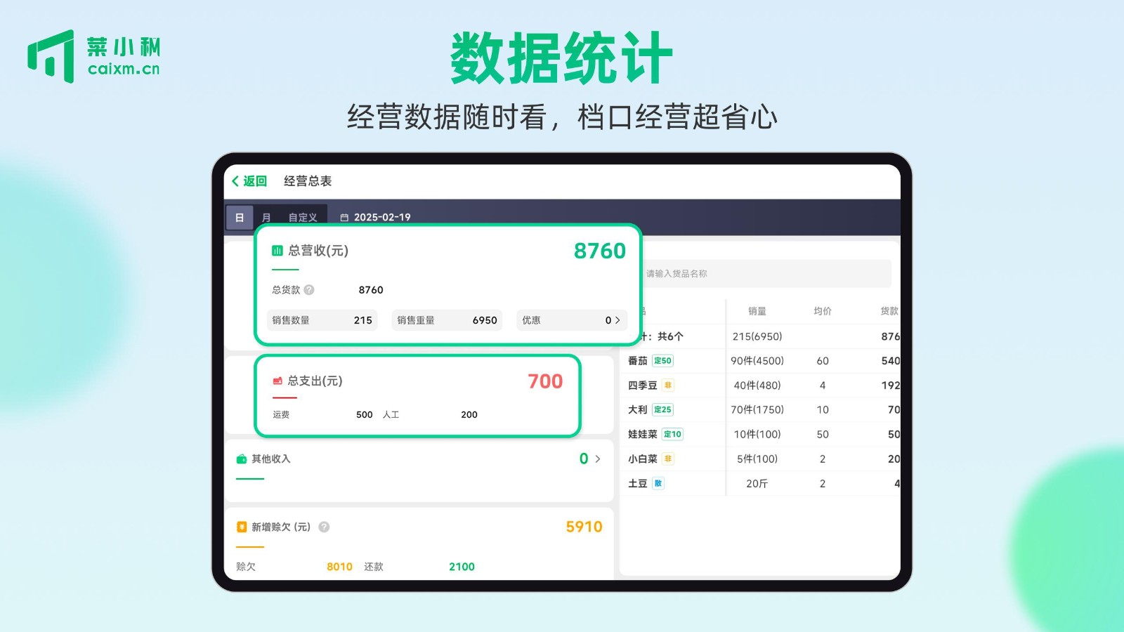 菜小秘平板端